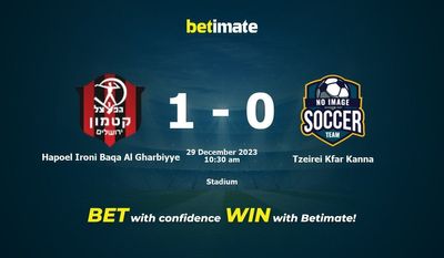 Hapoel Ironi Baqa Al Gharbiyye vs Tzeirei Kfar Kanna 预测、赔率和投注技巧 12/29/2023