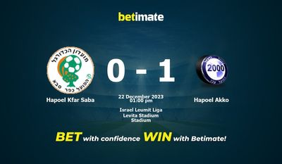 Hapoel Kfar Saba vs Hapoel Akko التوقعات، الاحتمالات ونصائح الرهان 22/12/2023