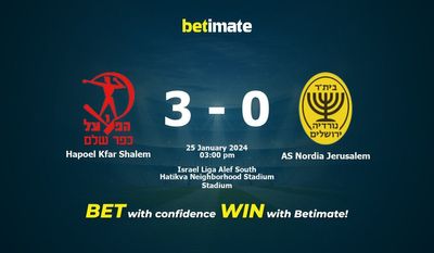Hapoel Kfar Shalem vs AS Nordia Israel 预测、赔率和投注技巧 01/25/2024