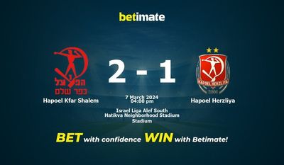 Hapoel Kfar Shalem vs Hapoel Herzliya 预测、赔率和投注技巧 03/07/2024