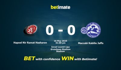 Hapoel Nir Ramat Hasharon vs Maccabi Kabilio Jaffa Prediction, Odds & Betting Tips 05/16/2025