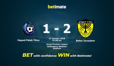 Hapoel Petah Tikva vs Beitar Jerusalem Prediction, Odds & Betting Tips 01/17/2026