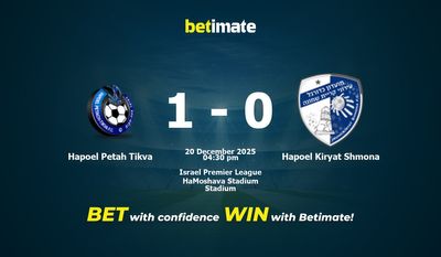 Hapoel Petah Tikva vs Hapoel Kiryat Shmona Prediction, Odds & Betting Tips 12/20/2025