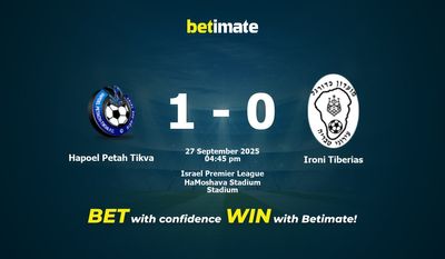 Hapoel Petah Tikva vs Ironi Tiberias Prediction, Odds & Betting Tips 09/27/2025