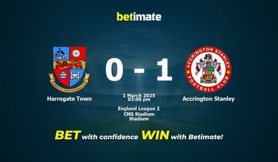 Harrogate Town vs Accrington Stanley Prediction, Odds & Betting Tips 03/01/2025