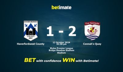 Haverfordwest County vs Connah's Quay Prediction, Odds & Betting Tips 10/12/2024