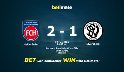Heidenheim vs Elversberg Prediction, Odds & Betting Tips 05/22/2025