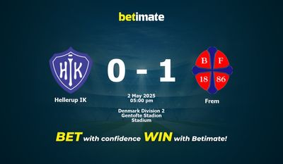 Hellerup IK vs Frem Prediction, Odds & Betting Tips 05/02/2025