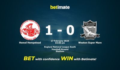 Hemel Hempstead vs Weston Super Mare التوقعات، الصعاب ونصائح الرهان 17/02/2024