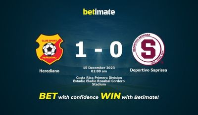 Herediano vs Deportivo Saprissa التوقعات، الاحتمالات ونصائح الرهان 15/12/2023