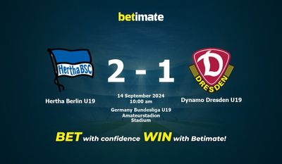 Hertha Berlin U19 vs Dynamo Dresden U19 Prediction, Odds & Betting Tips 09/14/2024