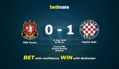 HNK Gorica vs Hajduk Split Prediction, Odds & Betting Tips 05/11/2025