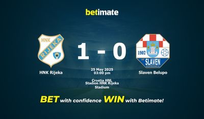 HNK Rijeka vs Slaven Belupo Prediction, Odds & Betting Tips 05/25/2025