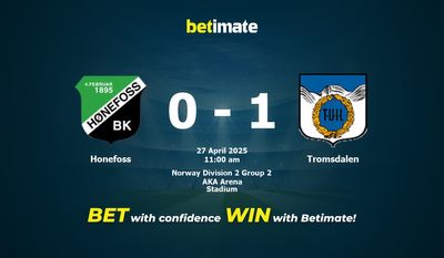 Honefoss vs Tromsdalen Prediction, Odds & Betting Tips 04/27/2025