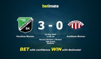 Honefoss Women vs Avaldsnes Women Prediction, Odds & Betting Tips 05/26/2024