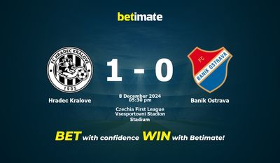 Hradec Kralove vs Banik Ostrava Prediction, Odds & Betting Tips 12/08/2024