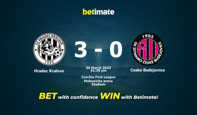 Hradec Kralove vs Ceske Budejovice Prediction, Odds & Betting Tips 03/30/2025