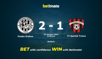 Hradec Kralove vs FC Spartak Trnava التوقعات، الصعاب ونصائح الرهان 15/01/2024