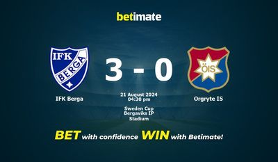 IFK Berga vs Orgryte IS Prediction, Odds & Betting Tips 08/21/2024