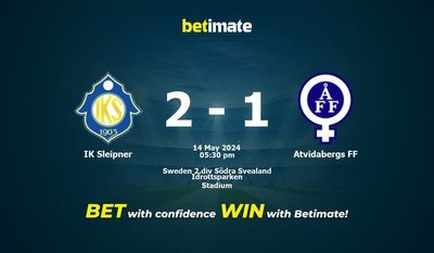 IK Sleipner vs Atvidabergs FF Prediction, Odds & Betting Tips 05/14/2024