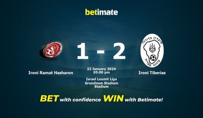 Ironi Ramat Hasharon বনাম Ironi Tiberias ভবিষ্যদ্বাণী, মতভেদ এবং বাজির টিপস 01/22/2024