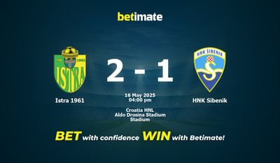 Istra 1961 vs HNK Sibenik Prediction, Odds & Betting Tips 05/16/2025