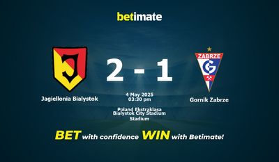 Jagiellonia Bialystok vs Gornik Zabrze Prediction, Odds & Betting Tips 05/04/2025