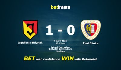 Jagiellonia Bialystok vs Piast Gliwice Prediction, Odds & Betting Tips 04/06/2025