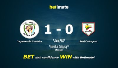 Jaguares de Cordoba vs Real Cartagena Prediction, Odds & Betting Tips 06/07/2025