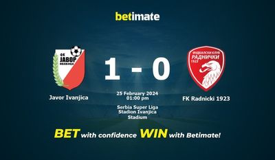 Javor Ivanjica vs FK Radnicki 1923 预测、赔率和投注技巧 02/25/2024