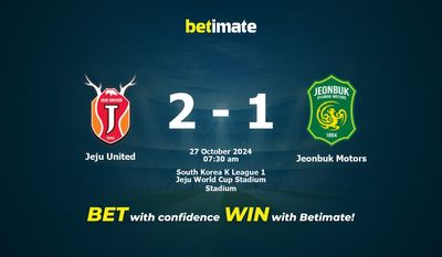 Jeju United vs Jeonbuk Motors Prédiction, cotes et conseils de paris 27/10/2024