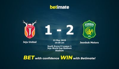 Jeju United vs Jeonbuk Motors Prediction, Odds & Betting Tips 05/23/2025