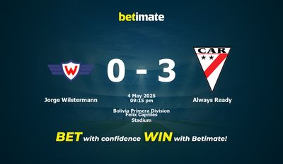 Jorge Wilstermann vs Always Ready Prediction, Odds & Betting Tips 05/04/2025