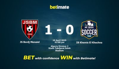 JS Bordj Menaiel vs IB Khemis El Khechna Prediction, Odds & Betting Tips 04/10/2025