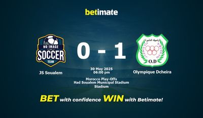 Pronóstico, cuotas y pronósticos de apuestas para el partido JS Soualem vs. Olympique Dcheira (30/05/2025)