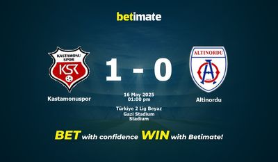 Kastamonuspor vs Altinordu Prediction, Odds & Betting Tips 05/16/2025