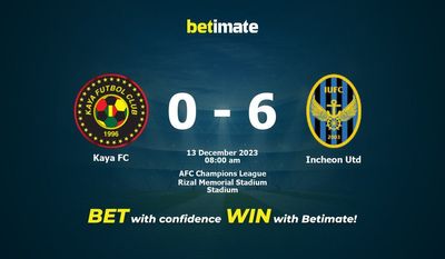 Kaya FC বনাম Incheon Utd ভবিষ্যদ্বাণী, প্রতিকূলতা এবং বেটিং টিপস 12/13/2023