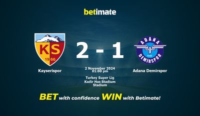 Kayserispor vs Adana Demirspor Prediction, Odds & Betting Tips 11/02/2024
