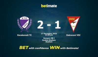 Kecskemeti TE বনাম Debreceni VSC ভবিষ্যদ্বাণী, মতভেদ & বেটিং টিপস 12/17/2023