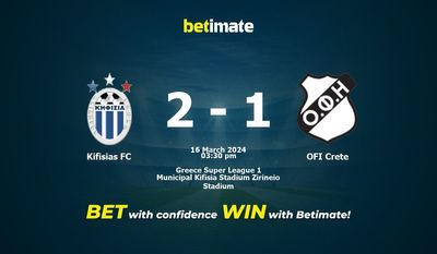 Kifisias FC vs OFI Crete Prediction, Odds & Betting Tips 03/16/2024