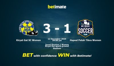 Kiryat Gat SC Women vs Hapoel Petah Tikva Women Prediction, Odds & Betting Tips 12/12/2024