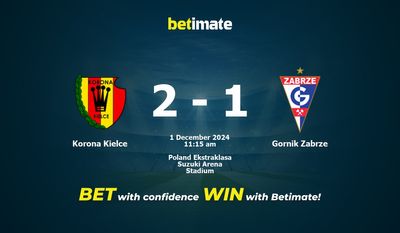 Korona Kielce vs Gornik Zabrze Prediction, Odds & Betting Tips 12/01/2024