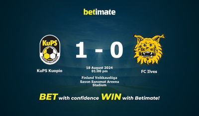 KuPS Kuopio vs FC Ilves Prediction, Odds & Betting Tips 08/18/2024
