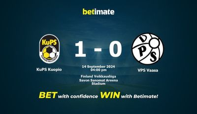 KuPS Kuopio vs VPS Vaasa Prediction, Odds & Betting Tips 09/14/2024
