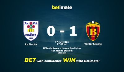 La Fiorita vs Vardar Skopje Prediction, Odds & Betting Tips 07/17/2025