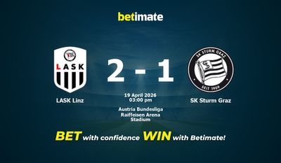 LASK Linz vs SK Sturm Graz Prediction, Odds & Betting Tips 04/19/2026