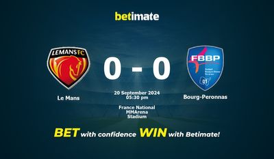 Pronostic Le Mans vs Bourg-Péronnas, cotes et conseils de paris 20/09/2024