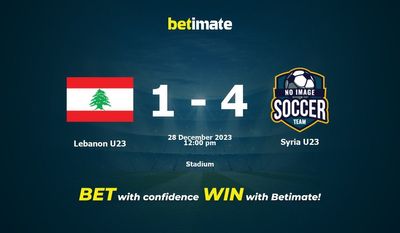 Lebanon U23 vs Syria U23 Prediction, Odds & Betting Tips 12/28/2023