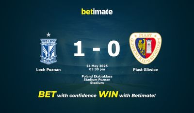Lech Poznan vs Piast Gliwice Prediction, Odds & Betting Tips 05/24/2025