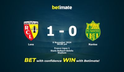 Pronostic Lens - Nantes, cotes et conseils de paris 09/11/2024